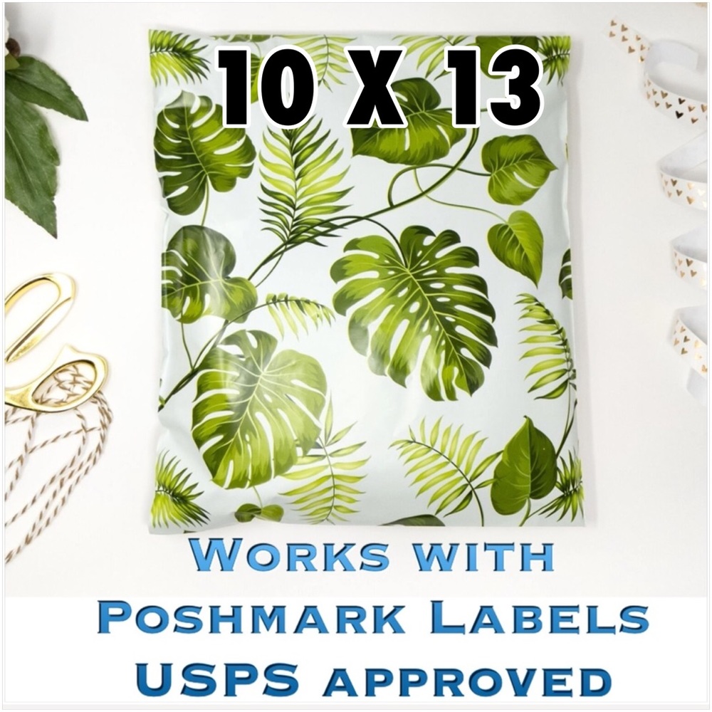 50 10X13 Leaves Poly Mailers PRICE IS FIRM WEEKEND SALE - Picture 3 of 8